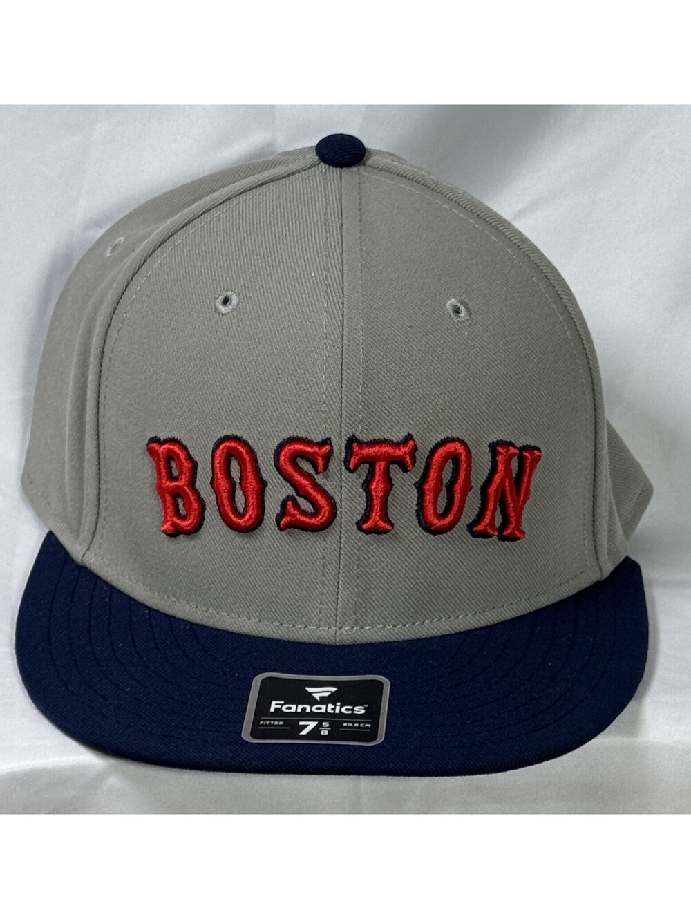 Boston Red Sox Gray Fanatics Fitted Hat Adult Size 7 5/8 NEW